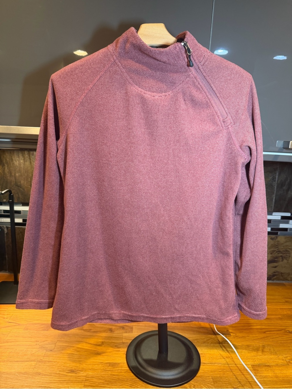 Women's Quarter-Zip Pullover - Dusty Mauve